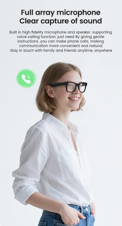 CyanVue AI Smart Glasses – 8MP Camera Glasses with Music & Call Features - DopeSales&Co
