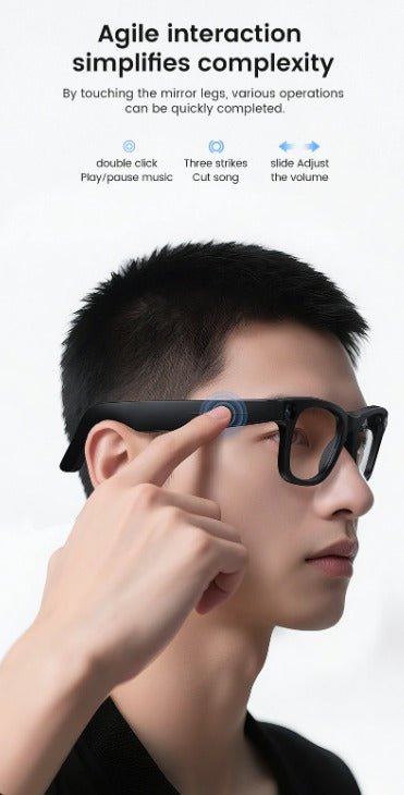 CyanVue AI Smart Glasses – 8MP Camera Glasses with Music & Call Features - DopeSales&Co
