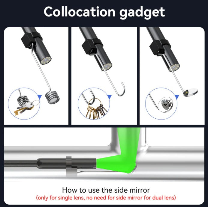 FlexScope Pro – Plug & View Inspection Cam with 5M Bendable Cable and Swappable Tool Tips - DopeSales&Co