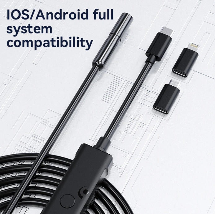 FlexScope Pro – Plug & View Inspection Cam with 5M Bendable Cable and Swappable Tool Tips - DopeSales&Co