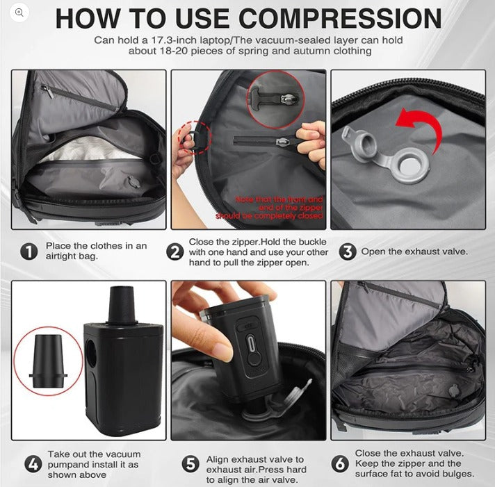 AirSeal Pro – Vacuum Compression Travel Backpack - DopeSales&Co